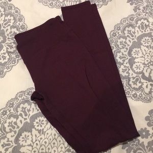 Fabletics burgandy leggings